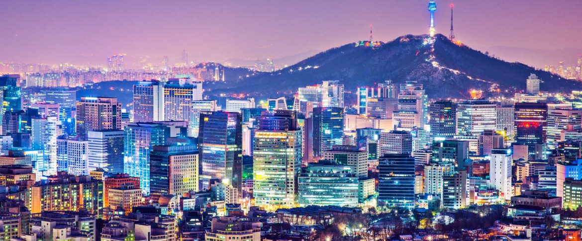 Pietų Korėjos miesto panorama
